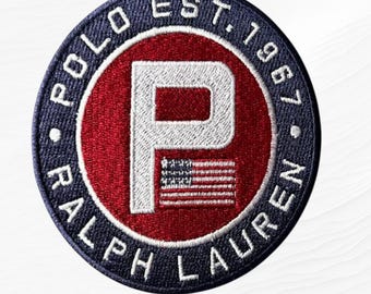 Polo Ralph Lauren Round Patch 3.75 Inch Embroidered Applique Badge