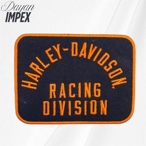 Harley Davidson Racing Division H-D Patch 4" Embroidered Motorcycle Biker Jacket Patch