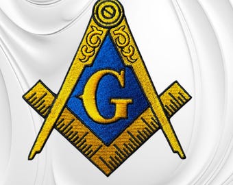 Embroidered Masonic Lodge Patch | Freemason Symbol (4" x 4.25")