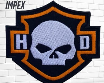 Harley-Davidson Willie G Skull Patch 4" Embroidered Biker Jacket Vest Motorcycle Patch