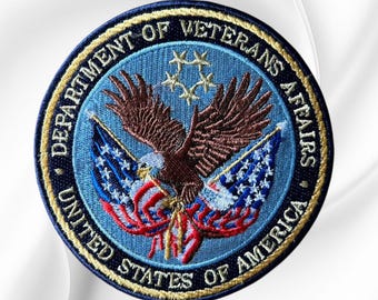 Veterans Affairs Embroidered Patch: USA Eagle Applique (4 Inch)
