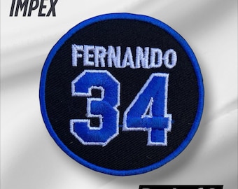 2pcs Fernando Valenzuela 34 Patch 2024 Baseball Embroidery Logo Iron on /Sew on 2.25"