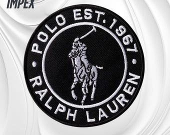 Black “EST. 1967” Embroidered Logo Patch 3.75” Iron-On/Sew-On Fashion Patch