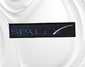 SpaceX Dragon DM-2 Embroidered Patch | Astronaut Mission Badge (4.4" x 1")