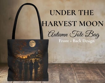 Harvest Moon Nurse Tote Bag, Autumn Night Shift Bag, Dark Cottagecore Gift