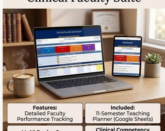 Nursing Clinical Faculty Suite Google Spreadsheets AACN Competency Clinical Evaluation Trackers Nurse Educator Template Instructor Dashboard