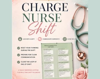 Charge Nurse Shift Report Template | Nurse Brain Sheet (Digital Download)