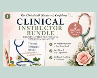 Clinical Instructor Bundle | Student Tracking, Teaching Templates (Digital Download)