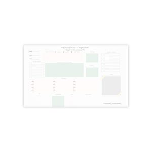 看護師用ブレインシートメモ帳（夜勤用）｜看護報告シート｜看護学生臨床ツール｜正看護師シフトメモ帳