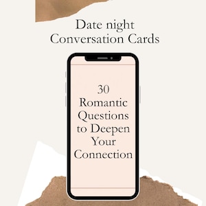 ロマンチックなデートナイト会話カード30枚 | Deepen Connection（デジタルダウンロード）