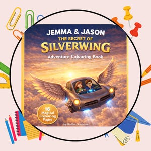 Jemma Jason Silverwing Adventure Colouring Book | Flying Car Story Activity (PDF Download)