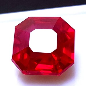 10 Ct Natural Red Ruby Square Cut Pair | Certified Loose Ruby Gemstones | July Birthstone for Ring, Earrings, Fine Jewelry Making