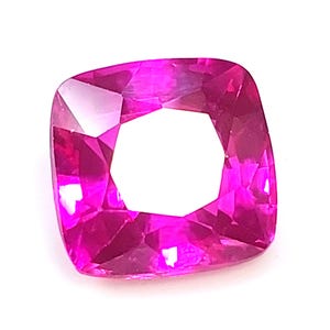 Rubino rosa naturale certificato da 8 carati, taglio a cuscino, ideale per la creazione di gioielli.