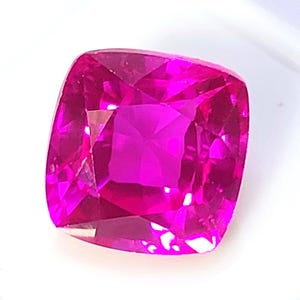 Certified 10 Ct Pink Ruby Square Cushion| Natural Ruby Loose Gemstone | Ruby Stone for Ring Pendant | July Birthstone | Precious Gem
