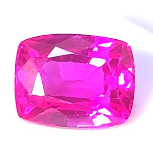 Certified Natural Pink Ruby Gemstone | Cushion Shape 8Ct Loose Gemstone for Jewelry Making