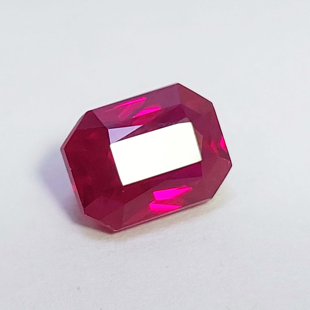 6ct Emerald Cut Red Ruby | AAA Certified Ruby Gemstone | July ...