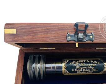 Vintage Nautical Brass Kaleidoscope Gilbert Sons – Handmade Kids Learning Toy & Gift with