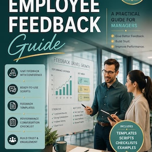 Guide för feedback från chefer och medarbetare | Mallar och manus för prestationsbedömningar (PDF-nedladdning)