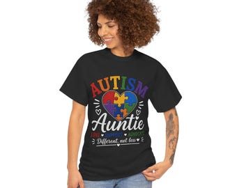Autisme tante shirt trotse autisme tante T-shirt autisme bewustzijn shirt neurodiversiteit ondersteuning cadeau voor tante