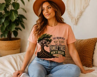 Shirt stamboom, geworteld familie-T-shirt, Generations-shirt, cadeau familiewortels, cadeau oma opa, boho-afbeelding T-shirt boom