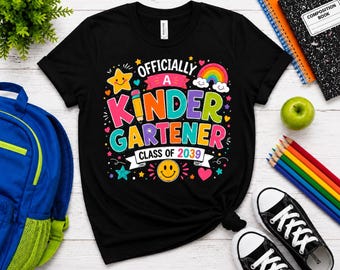 Officieel een kleutershirt, T-shirt klasse 2039, shirt eerste dag kleuterschool, terug naar school kindershirt, kindercadeau