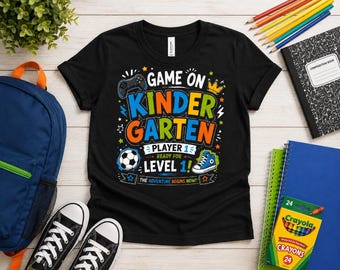 Game On-shirt kleuterschool, level-up gamer-shirt kleuterschool, shirt First Day of School, shirt kleuterschool, jongensshirt, Class of 2039 Kids-T-shirt