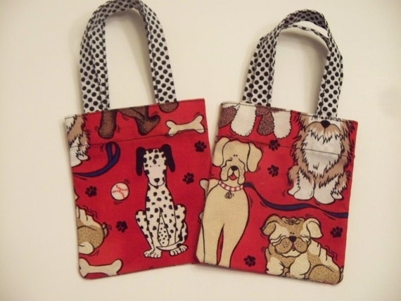 mini fabric tote bags
