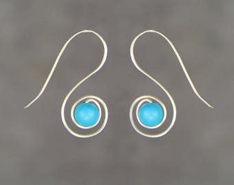 free US shipping Loop swirl stud earrings birthday gift gift for mom bridesmaid gift gift for her anniversary gift wedding gift