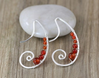 free US shipping Loop swirl stud earrings birthday gift gift for mom bridesmaid gift gift for her anniversary gift wedding gift