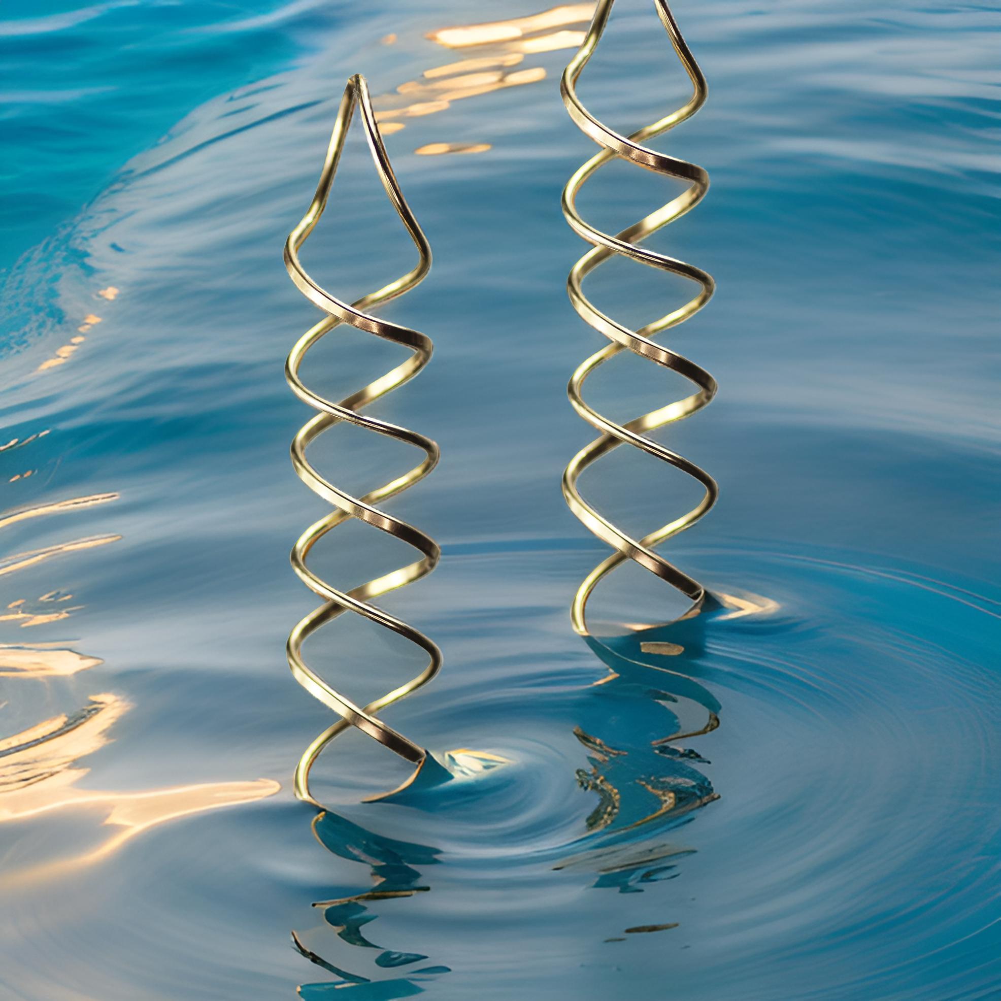 Infinity Loop Helix Helix Infinity Spiral Earrings, Handmade, 14kgold Filled, 14k Rose Gold ...