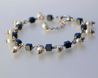 Bracelet breloque perle, cadeau de demoiselle d’honneur, cadeau pour elle, cadeau de mariage, cadeau d’anniversaire, cadeau d’anniversaire, US libre d’expédition