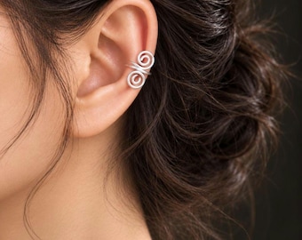 Reflected scroll ear cuff, bridesmaid gift, gift for her, wedding gift, birthday gift, anniversary gift, gift for mom, free US shipping