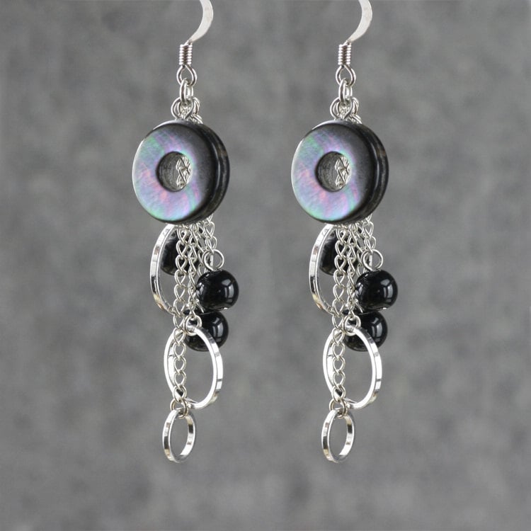 Abalone Shell Dangle Chandelier Earrings Bridesmaid Gift Etsy