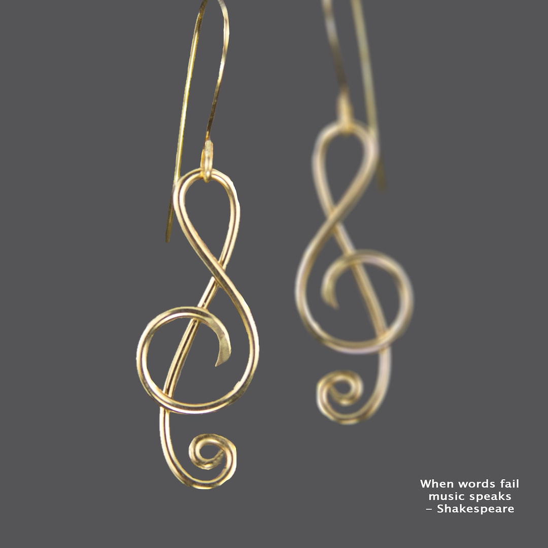 Music Note Dangle Earrings 14k Gold Filled Bridesmaid Gift Etsy