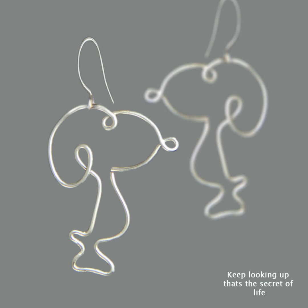 Sterling silver snoopy earrings Clearance