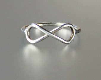 Infinity ring, bridesmaid gift, gift for her, wedding gift, birthday gift, anniversary gift, gift for mom, promise ring, free US shipping