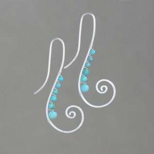 Sterlling silver wiring earring handmade US free shipping Anni Designs