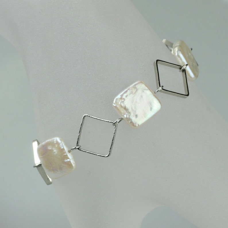 Charm bracelet square links Clearance