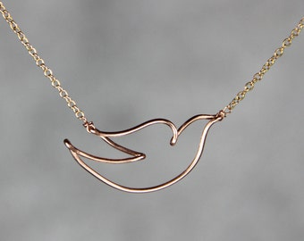 Dove pendant necklace, bridesmaid gift, gift for her, wedding gift, birthday gift, anniversary gift, gift for mom, free US shipping