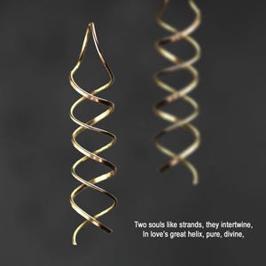 Helix Infinity Spiral earrings,  handmade, 14kgold filled, 14k rose gold-filled, sterling silver, copper,  free US shipping,
