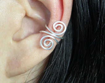 Reflected scroll ear cuff, bridesmaid gift, gift for her, wedding gift, birthday gift, anniversary gift, gift for mom, free US shipping