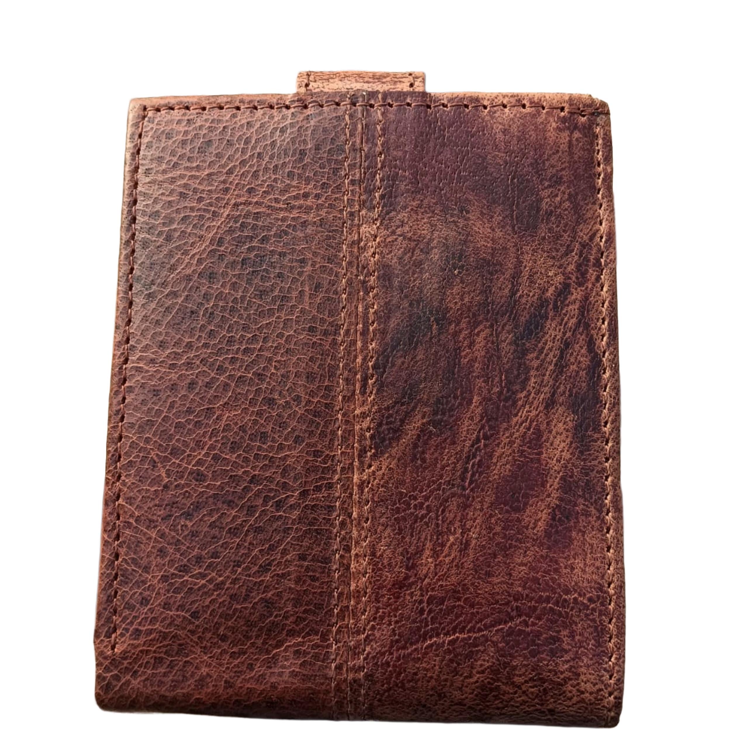 Handmade Genuine Leather Cognac Bifold Wallet, Slim Minimalist Mens Card Holder alternate view