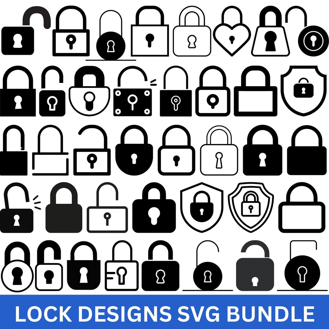 Lock Exploded Svg Lock SVG Bundle, Clipart, Cut Files for Cricut (digital Download) - Etsy