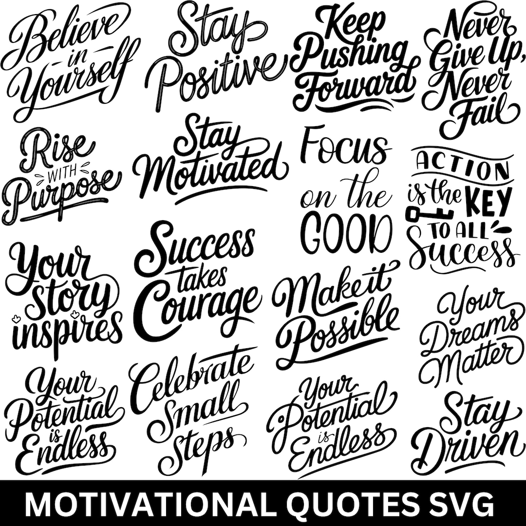 Motivational Quotes SVG Bundle:inspirational Self Love Print on Demand ...