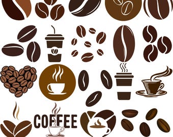 Coffee SVG Bundle, Clipart, Lover Vector (Digital Download)