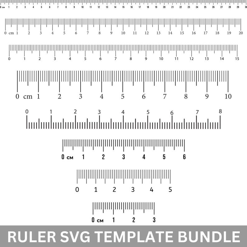 Centimeter Ruler Svg Ruler SVG Bundle, Centimeters, Cricut & Glowforge Files (digital ...
