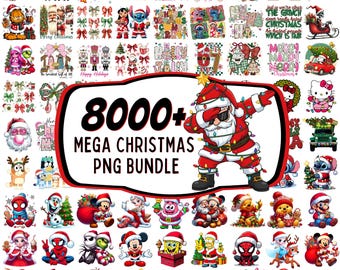 8000+ Christmas Png Bundle, Merry christmas png, Christmas gnome, Santa, Snowman, Quotes PNG SVG, Christmas Sublimation, Holiday winter png