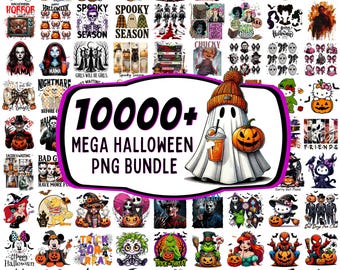 10 000+ Halloween PNG-paket, Halloween neon, alla karaktärer, läskig säsong, skräckfilmscen, tecknad film, vänner, Halloween sublimering png