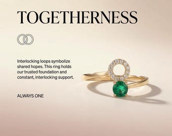 Emerald Promise Ring, Green Stone Infinity Ring, Unique Silver Engagement Ring, Symbolic Gift for Her