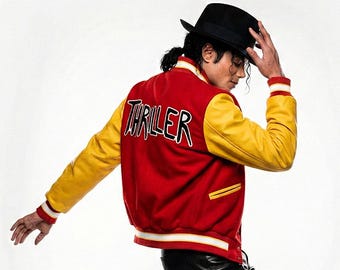 MJ Thriller Gelbe Jacke - Michel Jackson Uni-Sex Cosplay Jacke - MJ Thriller Erwachsene Jacke